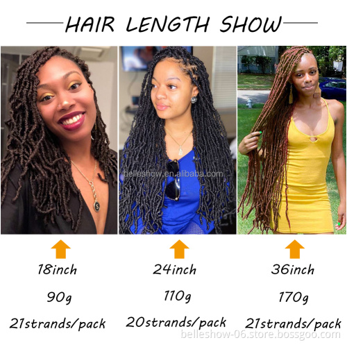 Hot sell Hot Sale  Dread Locs Crochet Braids soft locs 36 inch 14 inch 18 inch 24 inch